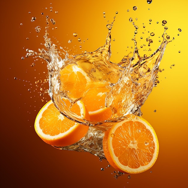 orange splashing background