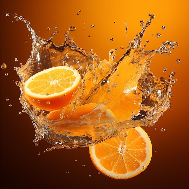 orange splashing background