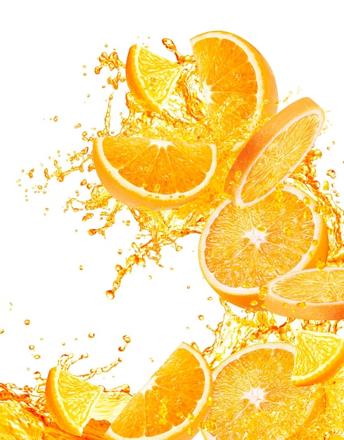 orange splashing