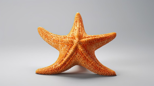 an orange starfish on a white background