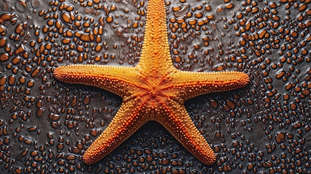 Foto una stella marina arancione su sfondo bianco