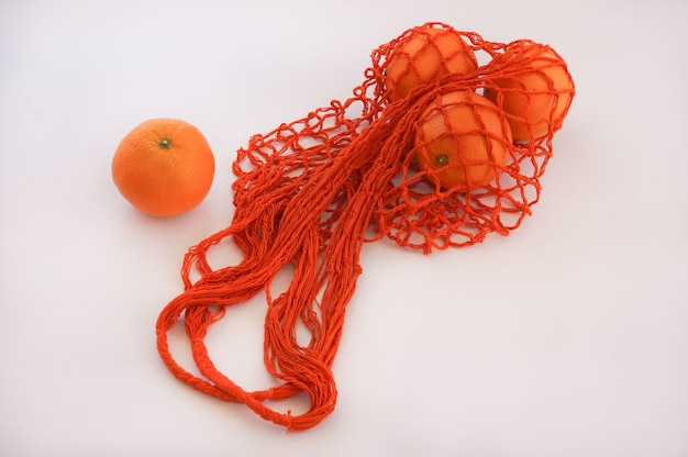 Orange string bag eco zero waste