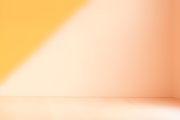 제품 프레젠테이션을 위한 그림자가 있는 주황색 스튜디오 배경