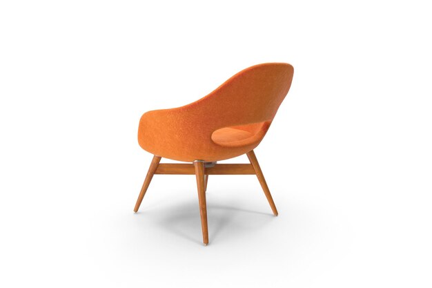 Orange Suede Chair