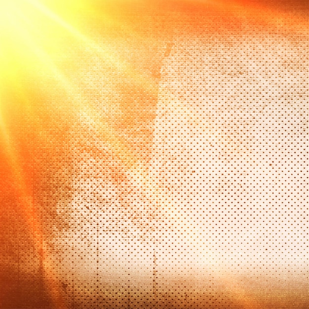 Orange sun glare pattern square background grunge