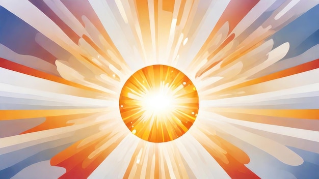 Photo orange sunburst background