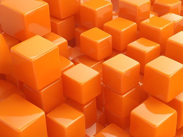 Orange sweet caramel cubes background