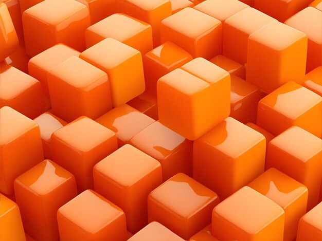 Orange sweet caramel cubes background