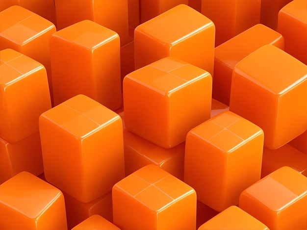 Orange sweet caramel cubes background