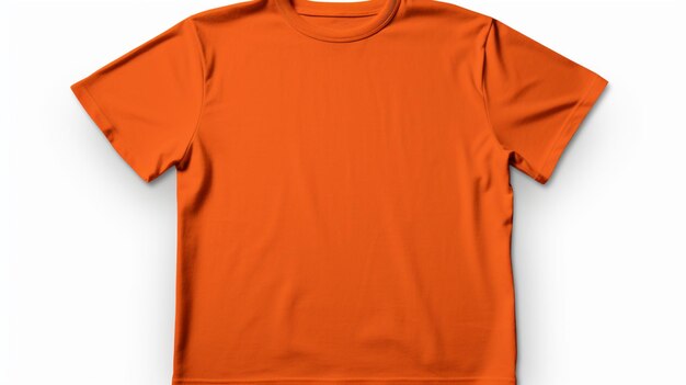 オレンジ色のTシャツのテンプレート