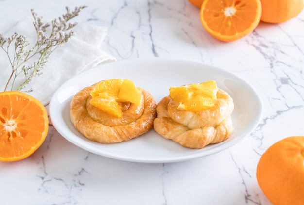 orange tart on plate