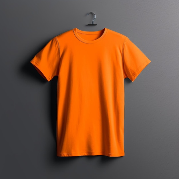 Orange Tshirt Mockup on dynamic plain background Shirt mockup set Orange tee shirt mockup front