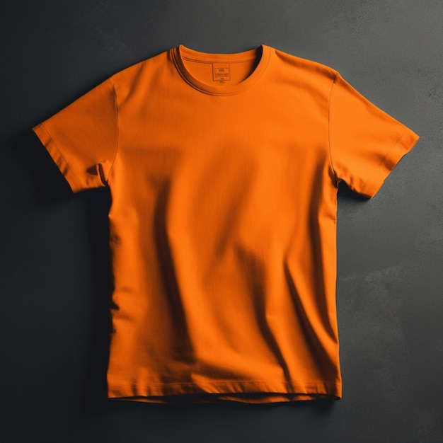 Orange Tshirt Mockup on dynamic plain background Shirt mockup set Orange tee shirt mockup front