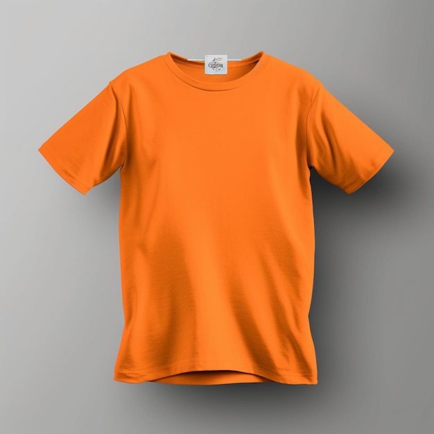 Orange Tshirt Mockup on dynamic plain background Shirt mockup set Orange tee shirt mockup front