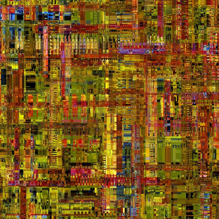 Photo orange unique glitch textured signal abstract abstract pixel glitch error