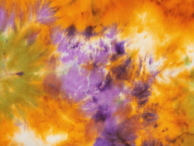 Оранжево-фиолетовый абстрактный узелковый батик
