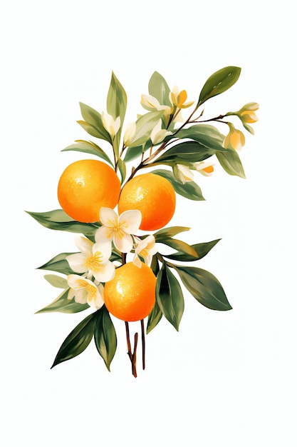 Orange Watercolor Artwork Illustration