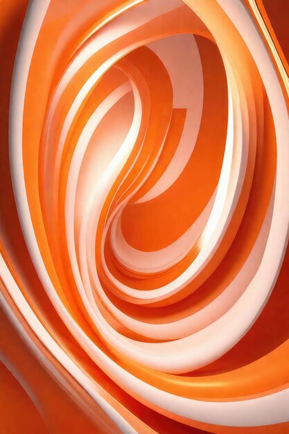オレンジ色の波 抽象的な背景