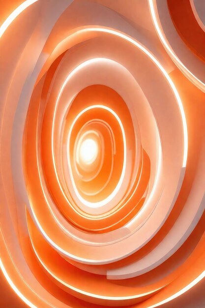 Orange waves abstract background