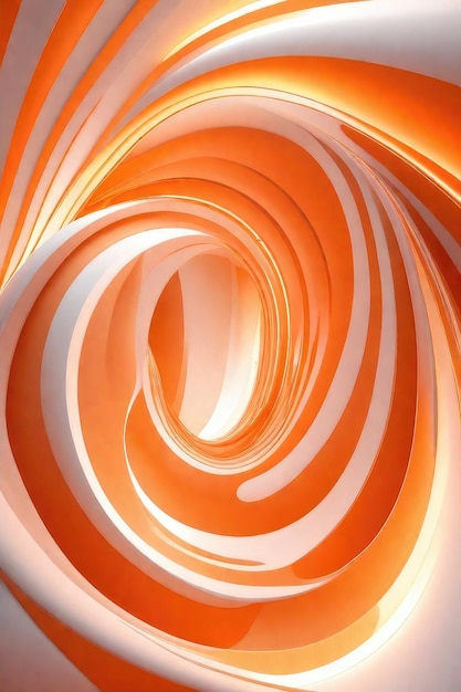 オレンジ色の波 抽象的な背景