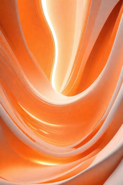 Photo orange waves abstract background