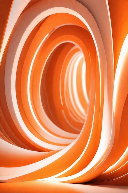 Orange waves abstract background