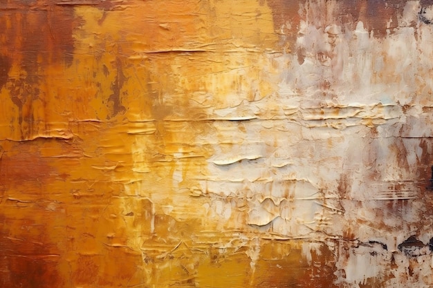 Photo orange weathered painted plaster texture on wall