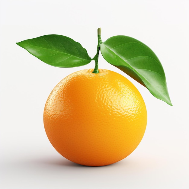 Orange in White Background