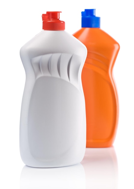 Orange and white bottles