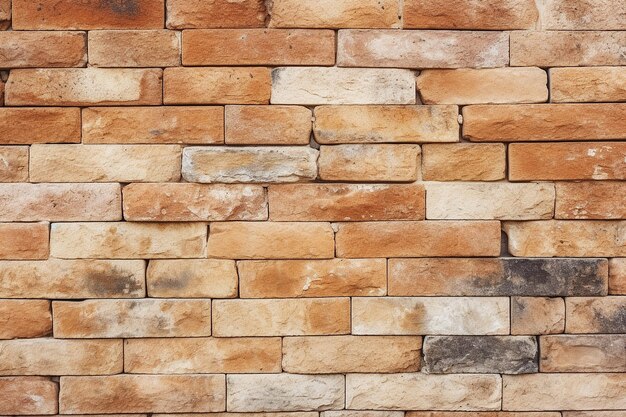 Orange and White Brick Wall Texture Background