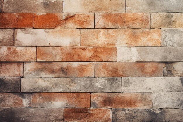 Orange and White Brick Wall Texture Background