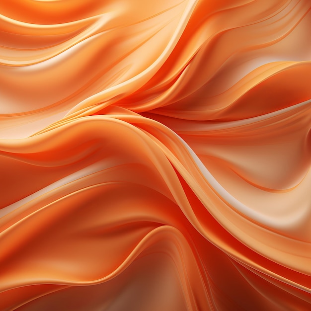 an orange and white fabric background with wavy lines