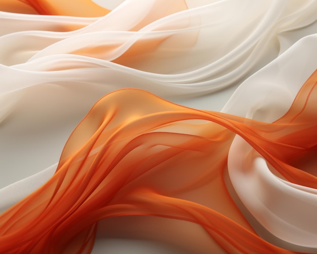 an orange and white fabric is shown in this image