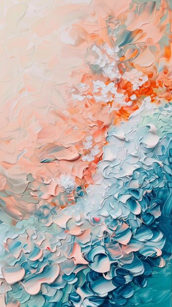 Photo orange white paint strokes abstract mobile wallpaper