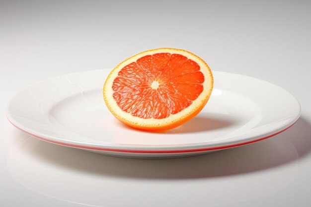 orange on white plate