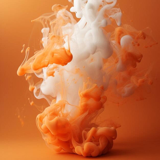 Orange and white smoke