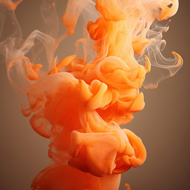 Photo orange and white smoke