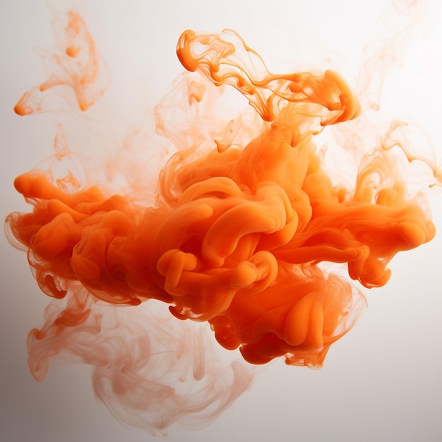 Orange and white smoke