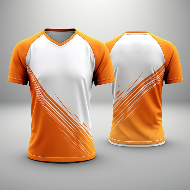 Orange and White Sports TShirt Design