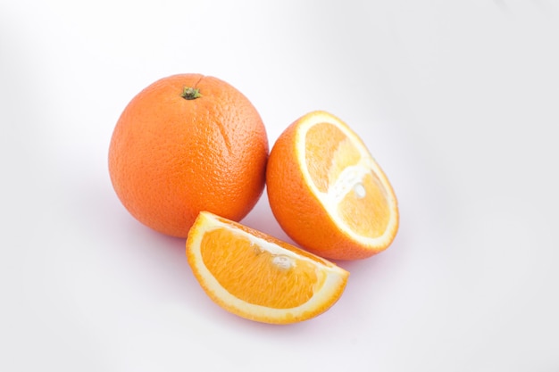 orange on white , tropical fruit