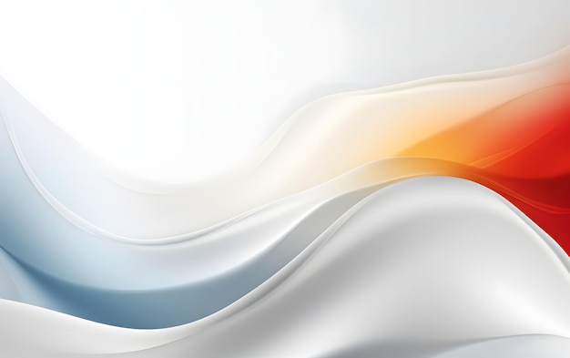 Orange and white waves on a white background