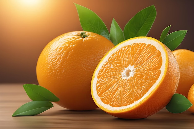 Orange with cut in half as background Orange fruit wallpaper