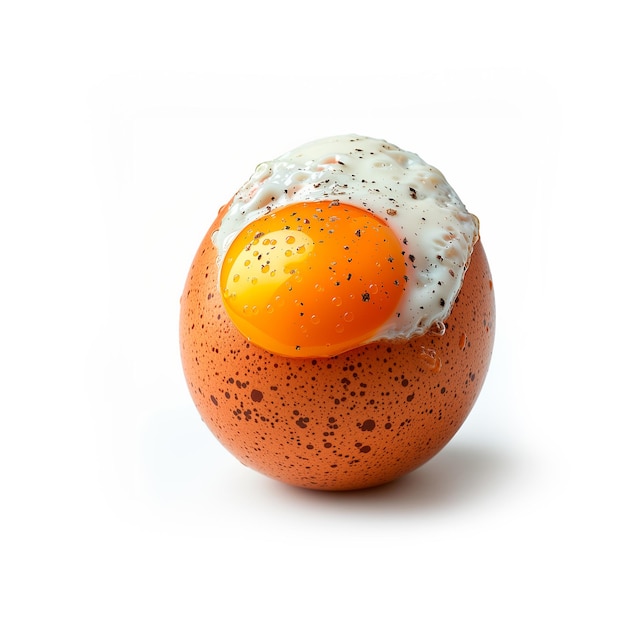 Orange With Fried Egg on Top Generative AI