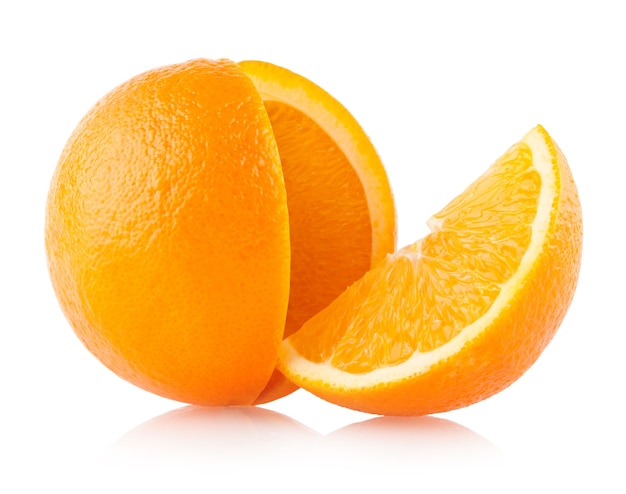 Orange with a slice