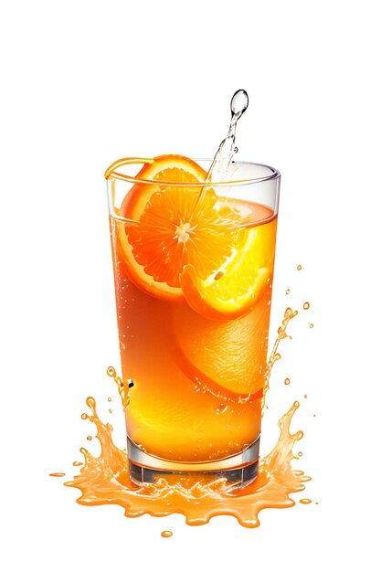 Photo an orange with a splash of water on it