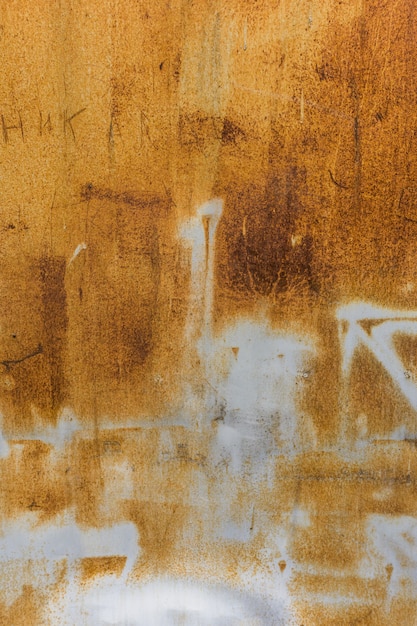 Orange worn rusty metal texture background