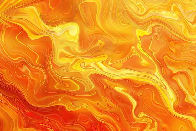 抽象的な暖かい曲線のオレンジと黄色の背景