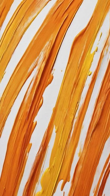 Orange yellow brush stroke isolated on white background orange abstract stroke colorful oil paint br