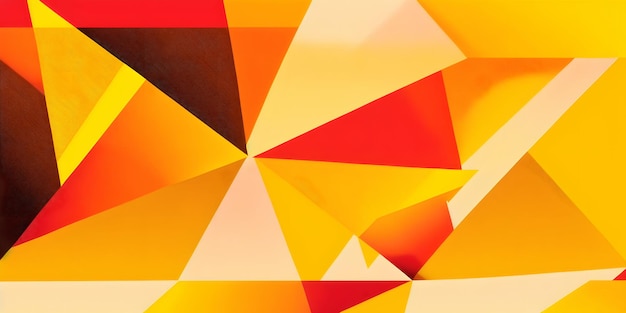 An orange and yellow triangle pattern with the word " on it ".