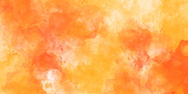 Photo orange and yellow watercolor background with a white background